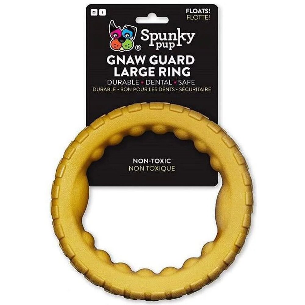 Spunky Pup Gnaw Guard Ring Foam Dog Toy - Orange